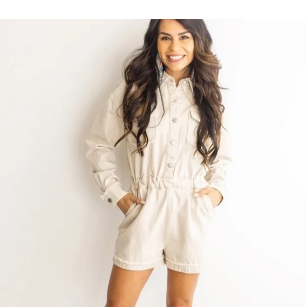 Sadie & Stage Distressed Denim Romper